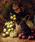 George Clare Still Life with Apples, Grapes and Plums painting